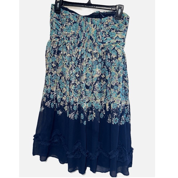 LC Lauren Conrad- Women’s Strapless Floral Chiffon Lined dress size 8 - Picture 3 of 8